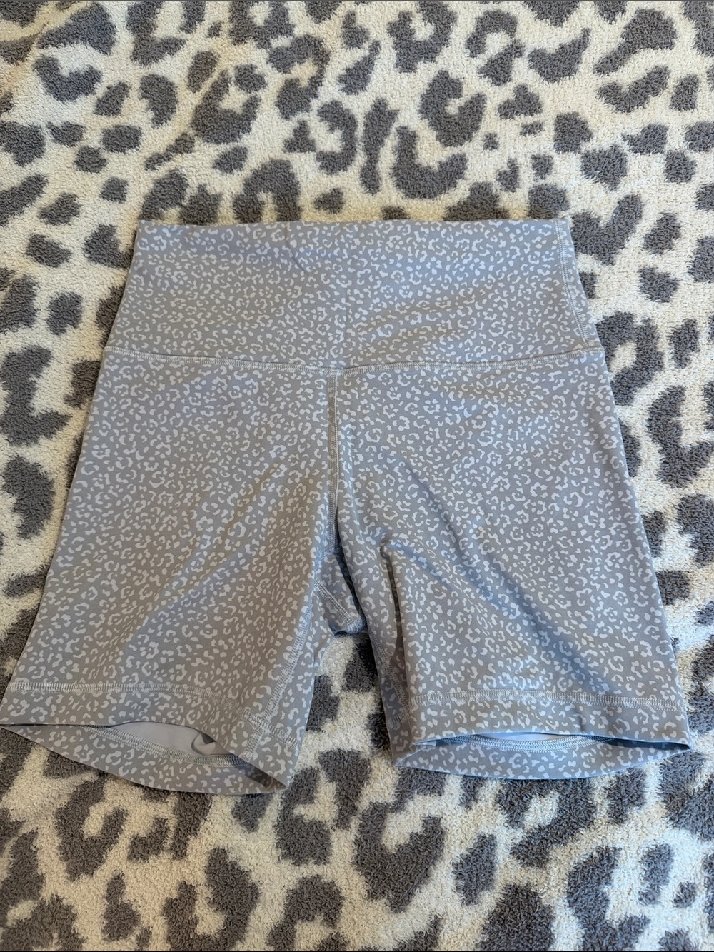 lululemon athletica Gray Leopard Bike Shorts